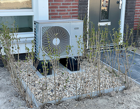 Ductless Heat Pump Outside of a Home