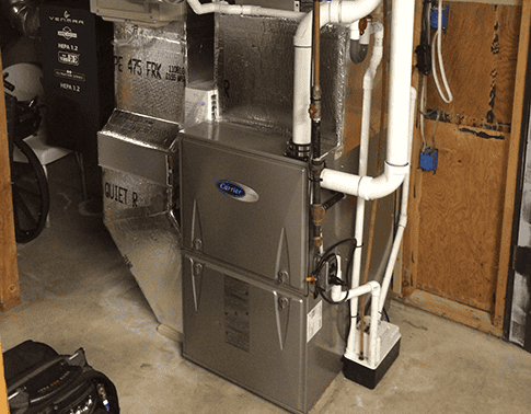 Gas furnace maintenance performed by RSC Heating and Air Conditioning.